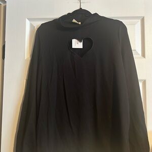 BiBi Black Long Sleeve with Heart Detail